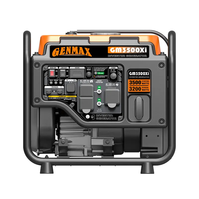 Genmax GM3500Xi Open Frame RV Ready Inverter Generator-3500 Peak Watts-Gas Powered