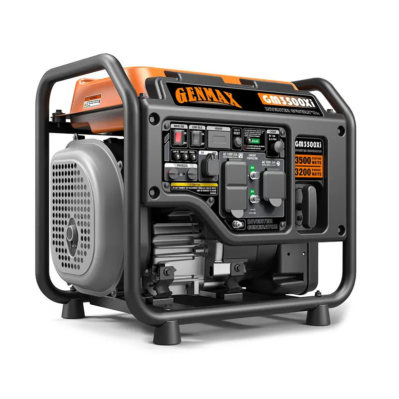 Genmax GM3500Xi Open Frame RV Ready Inverter Generator-3500 Peak Watts-Gas Powered