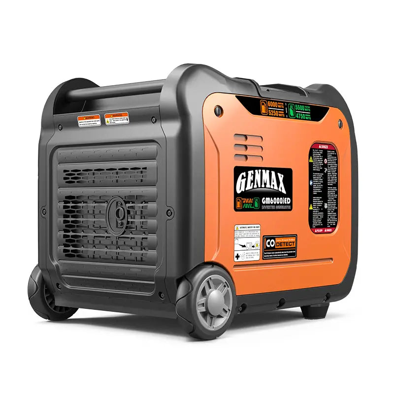 Genmax GM6000iED Portable Inverter Generator, 6000W Super Quiet Dual Fuel Portable Engine