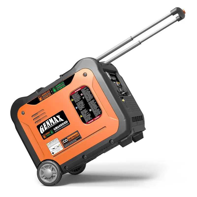 Genmax GM6000iED Portable Inverter Generator, 6000W Super Quiet Dual Fuel Portable Engine