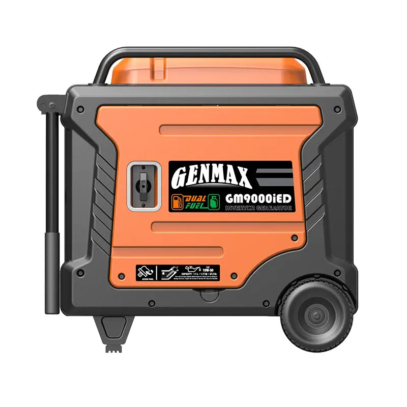 Genmax GM9000iED Portable Inverter Generator, 9000W Super Quiet Dual Fuel Portable Engine with Parallel Capability