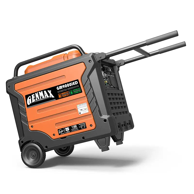 Genmax GM9000iED Portable Inverter Generator, 9000W Super Quiet Dual Fuel Portable Engine with Parallel Capability