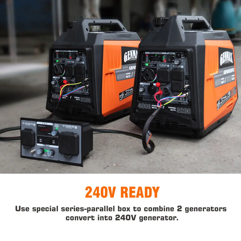 Genmax GM4000iSAPC 4000 Watt Gasoline Inverter Generator ultra-quiet145cc Engine EPA & CARB Compliant, Eco-Mode Feature