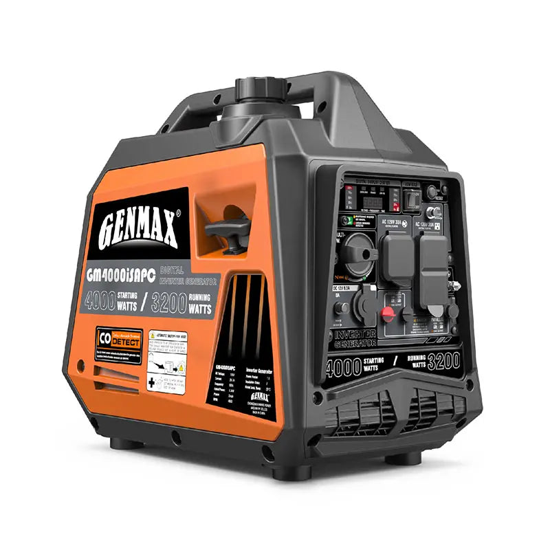 Genmax GM4000iSAPC 4000 Watt Gasoline Inverter Generator ultra-quiet145cc Engine EPA & CARB Compliant, Eco-Mode Feature