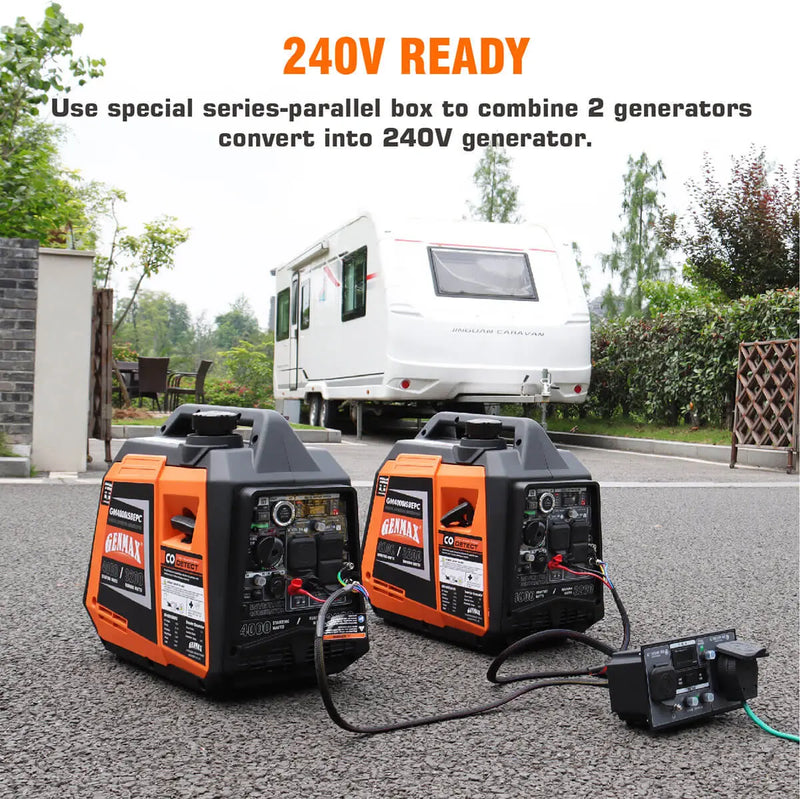 GENMAX GM4000iSBEPC 4000 Watt Gasoline Inverter Generator with CO Detect