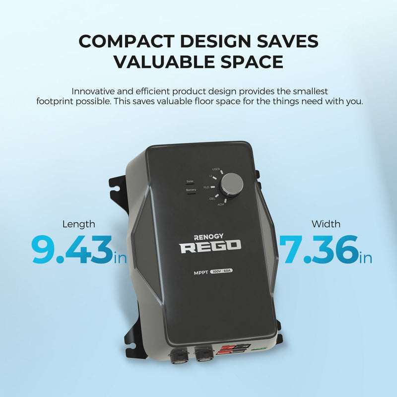 Renogy REGO 12V 60A MPPT Solar Charge Controller