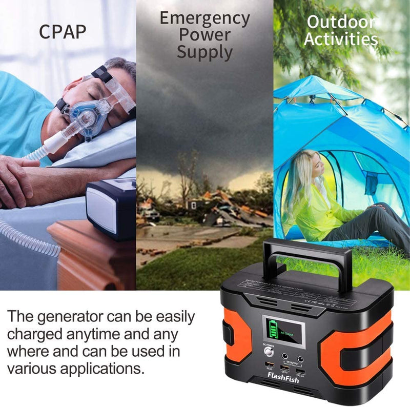 Flashfish EA150 200W Peak Power Station Camping Solar Generator