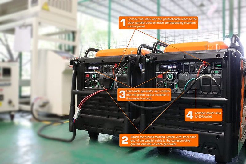 Genmax GM9000PK Parallel Cable Kit Operation Inverter Generator Use with 50A Parallel Kit