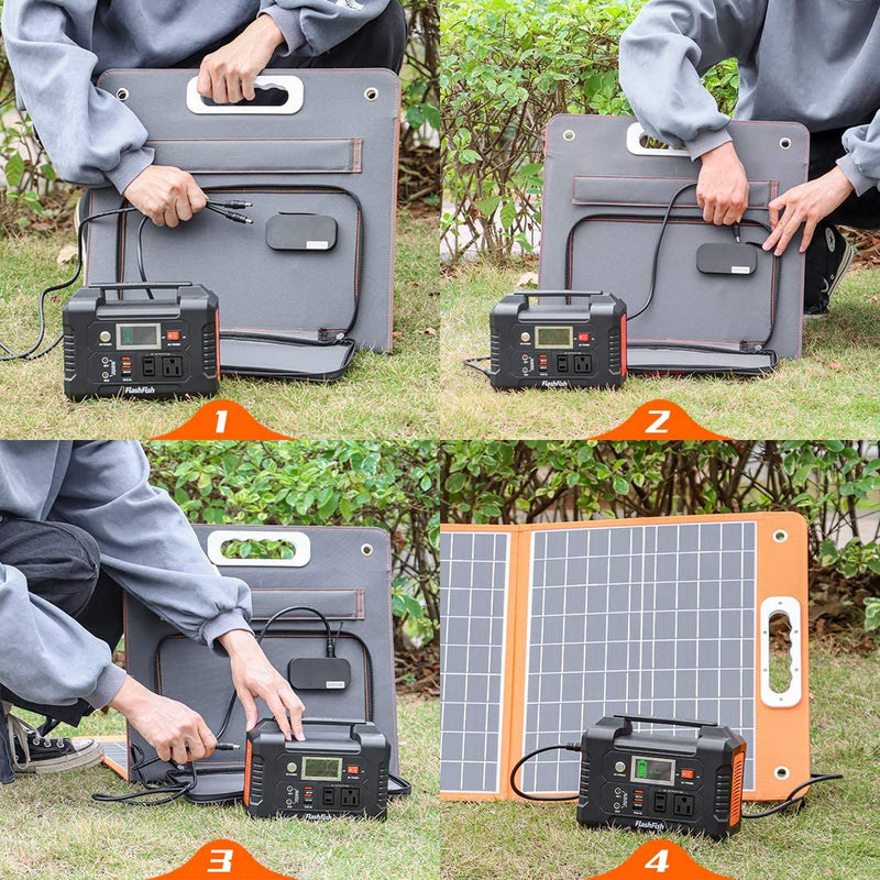 Flashfish 18V/60W Foldable Solar Panel