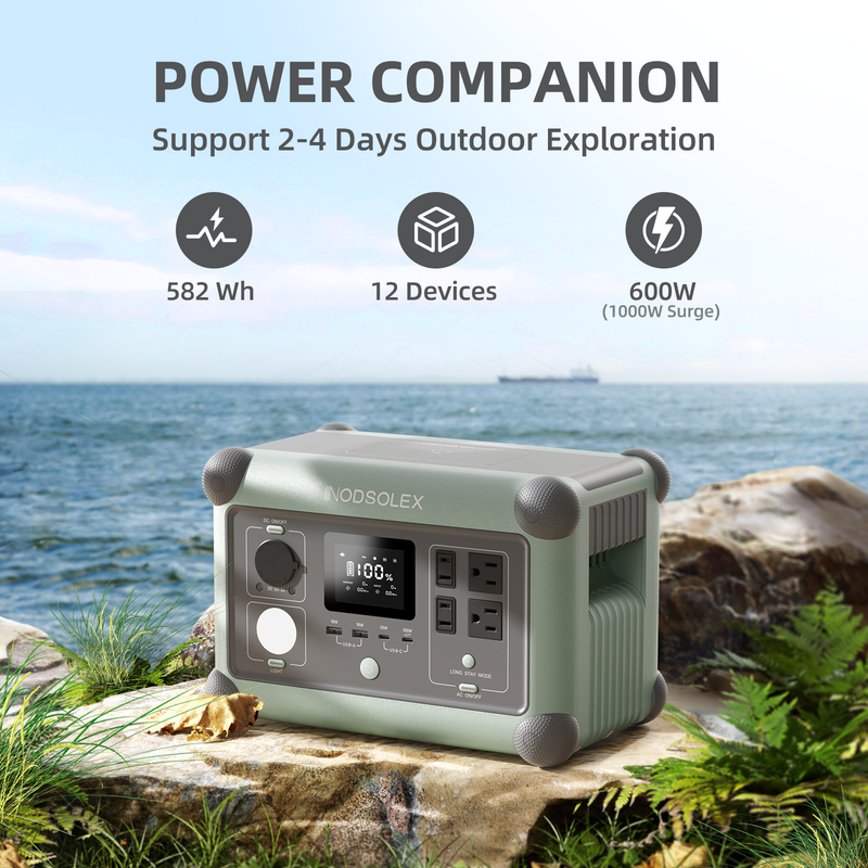 NODSOLEX Oasis 600W Portable Power Station