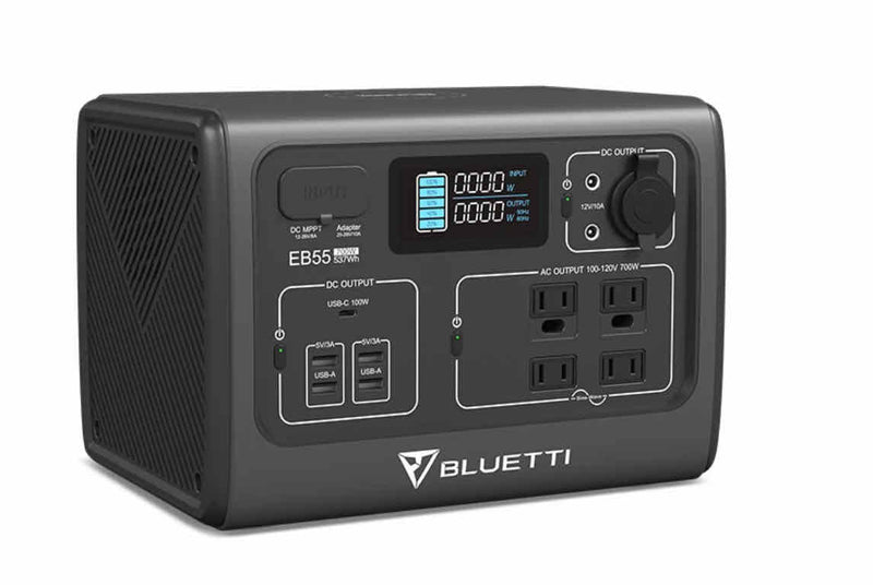 Bluetti EB55 Portable Power Station + 1*PV120 Solar Panel