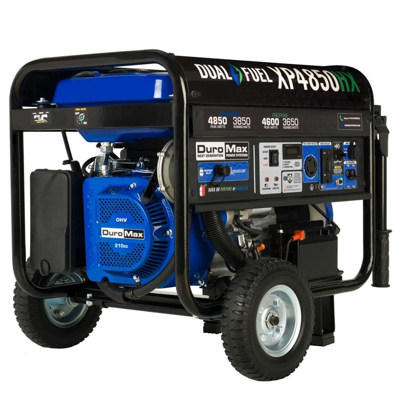 REFURB DuroMax XP4850HX 4,850 Watt 7HP Dual Fuel Portable Generator W/ CO Alert 50- State (Grade A)