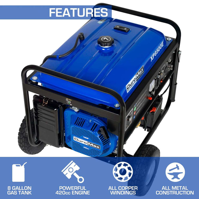 REFURB DuroMax XP8500E 8,500 Watt Gasoline Generator (Grade A)