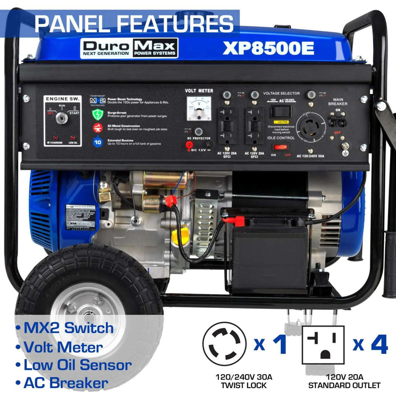 REFURB DuroMax XP8500E 8,500 Watt Gasoline Generator (Grade A)