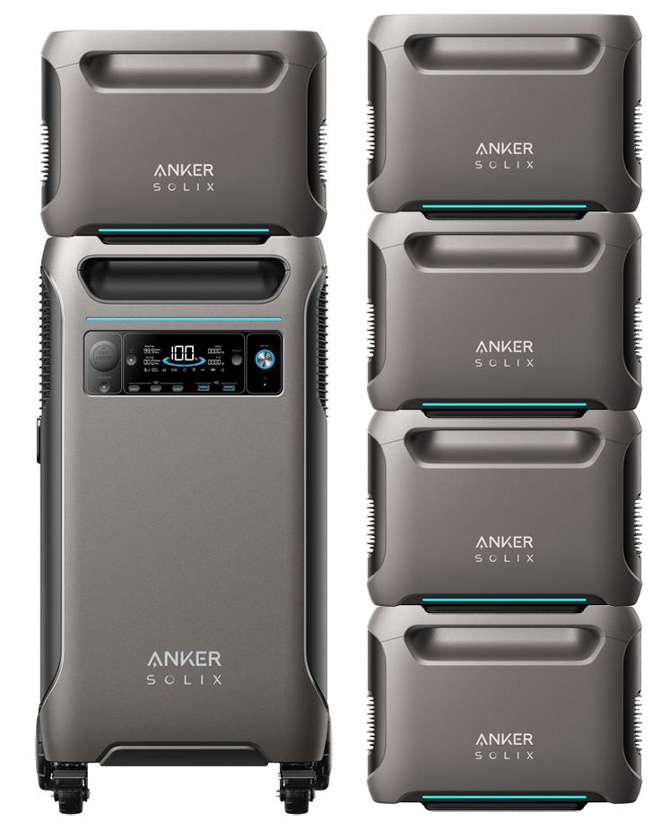 Anker SOLIX F3800 + Expansion Battery + FREE Anker SOLIX C300X DC Portable Power Station - 288Wh 90000mAh with Carry Strap + FREE Anker 100W USB-C Cable