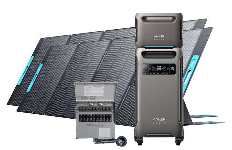 Anker SOLIX F3800 + Expansion Battery + Transfer Switch Kit + PS400 Solar Panel 400W (7680Wh in total)