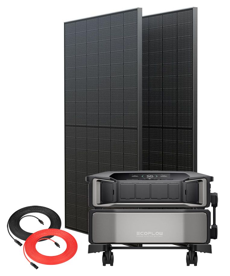 Special Bundle: Ecoflow Delta Pro Ultra Power Station & Battery Expansion - 6.1 kWh storage - with 2x 400W Rigid Solar Panels